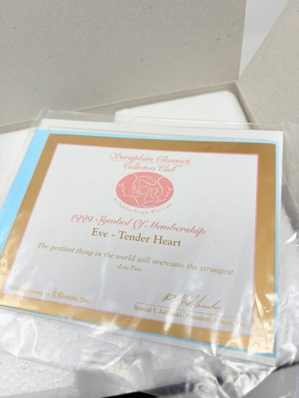 Vintage 1999 Seraphim Classics Angels Eve Tender Heart Club Membership Figure‎ - Picture 13 of 16